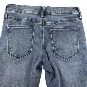 Gap 1969 True Skinny Jeans Womens 26P 26 Petite Embroidered Blue Cotton‎ Stretch